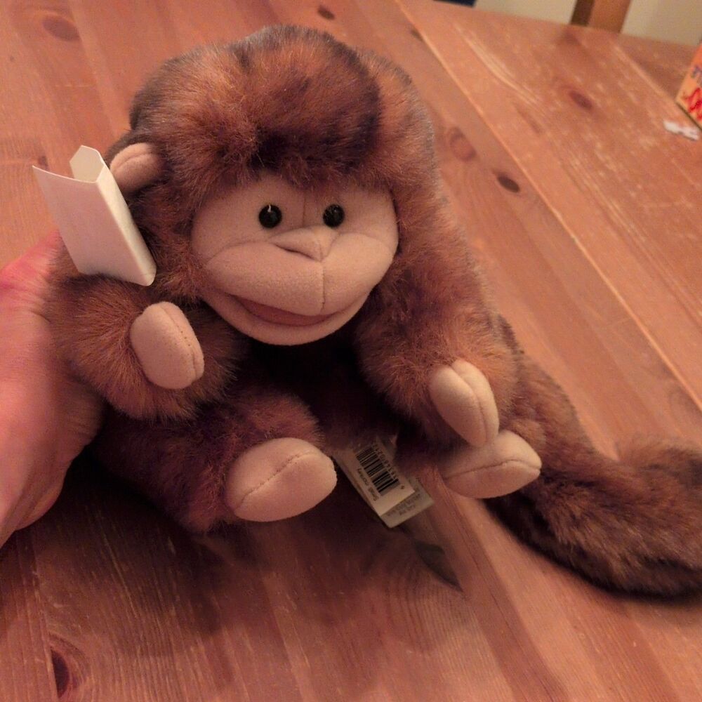 Folkmanis Brown Monkey 10" Plush Hand Puppet Full Body Stuffed Animal Toy - READ